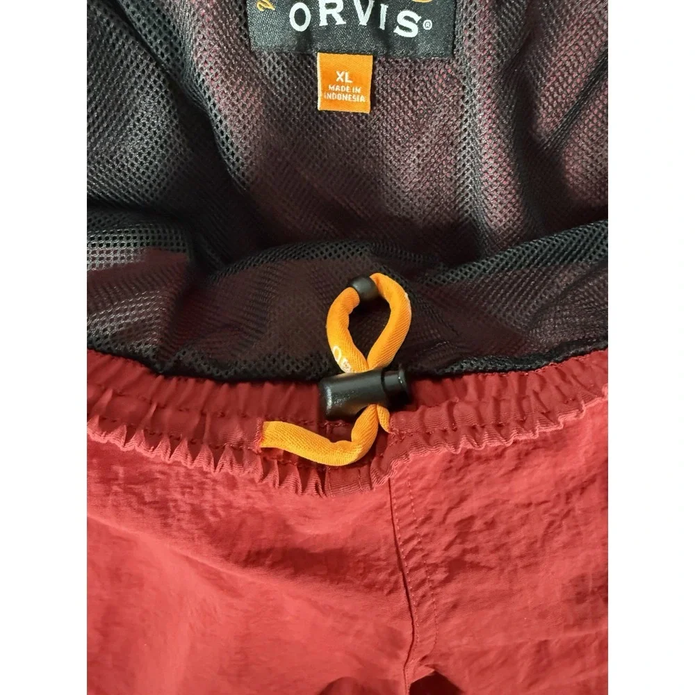 Orvis Shorts Mens XL Burgundy Nylon Swim‎ Trunks
